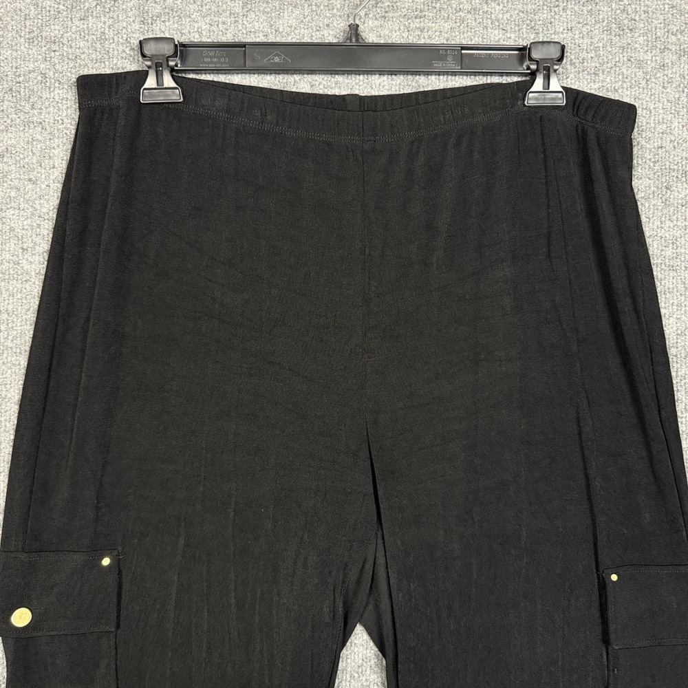 Chico's Travelers Size 3 XL Pants Black Crop Stretch Pull On Casual Capsule - Picture 3 of 11